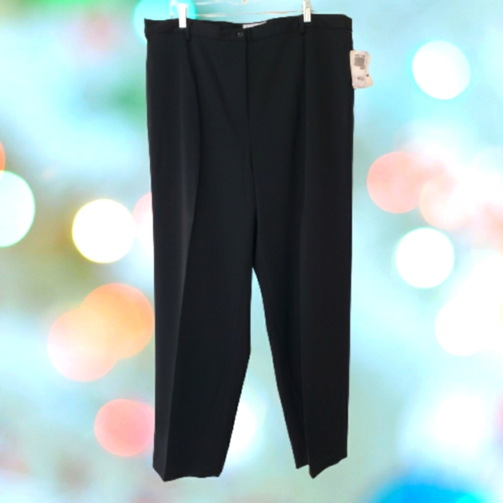 Sutton Studio Black Business Slacks Plus Size 20W NWT.